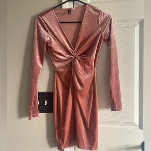 Velvet long sleeved dress